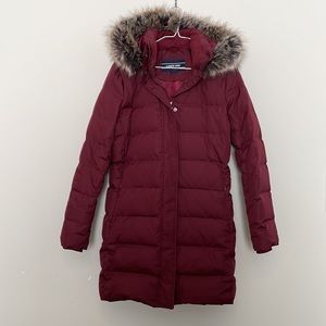 Land’s End Women's XS 600 Down Winter Long Coat with Hood